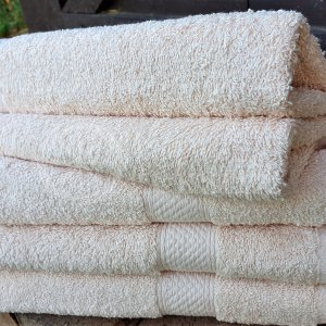 Cotton terry towel pearl
